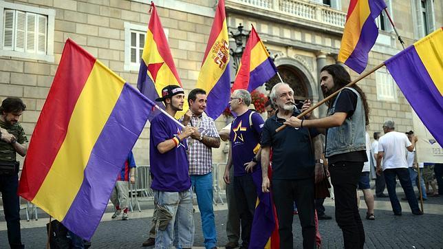 Manifestación en contra de la Monarquía el pasado año en Barcelona