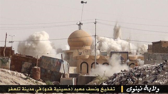 Destrucción de un santuario chií en territorio controlado por Estado Islámico