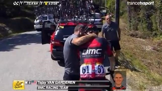 El abandono de Van Garderen abre el podio a Valverde y Contador