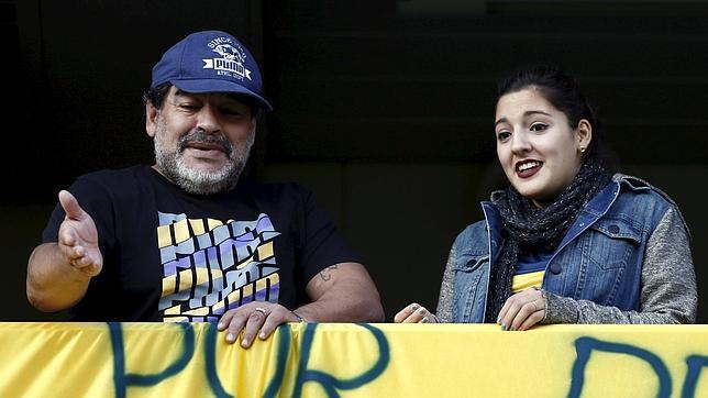 Maradona, junto a su hija Jana