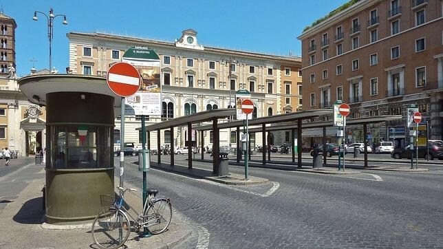 Una estación de Roma durante la huelga de transportes de julio de 2010