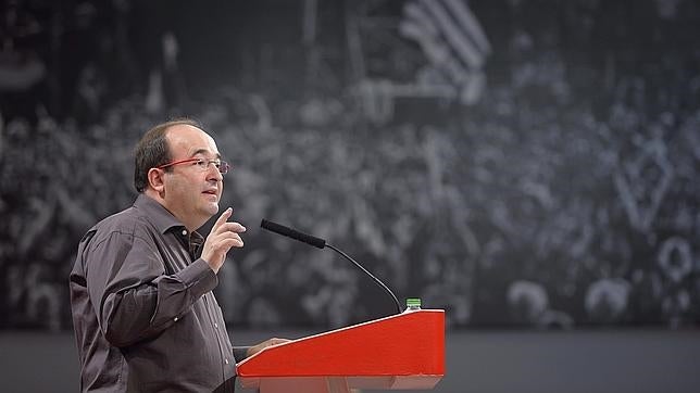 El primer secretario del PSC, Miquel Iceta, durante la reunión del Consejo Nacional de su partido