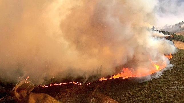 Las llamas devoran 800 hectáreas de la Red Natura