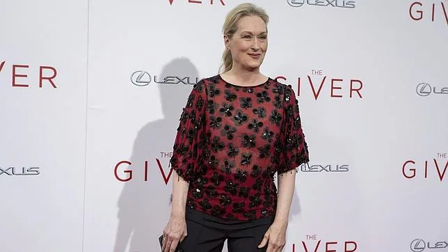 Meryl Streep en el estreno de la película «The Giver»