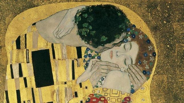 «El beso», de Gustav Klimt. Detalle
