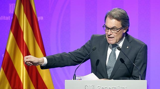 Artur Mas, durante la rueda de prensa posterior a la reunión del consejo ejecutivo de la Generalitat