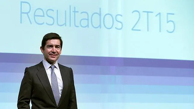 El consejero delegado del BBVA, Carlos Torres Vila, durante la presentación de los resultados de la entidad