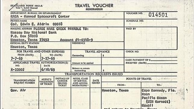 Así es la factura de viaje de Buzz Aldrin, el exastronauta que llegó a la Luna