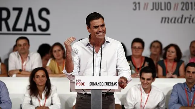 Pedro Sánchez durante su intervención en el Congreso extraordinario de los socialistas madrileños