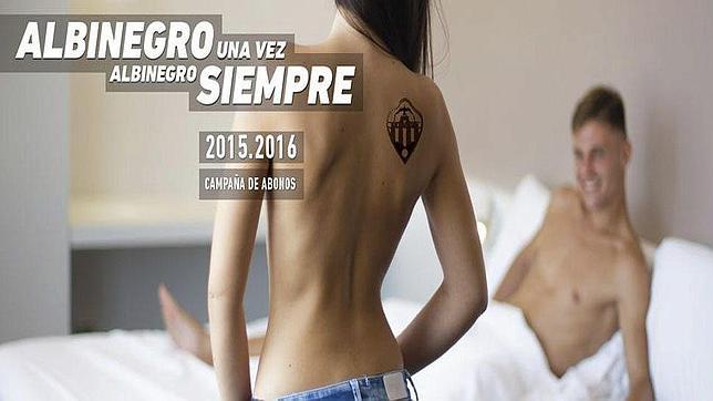 Denuncian al CD Castellón por usar una mujer desnuda en su campaña de abonos