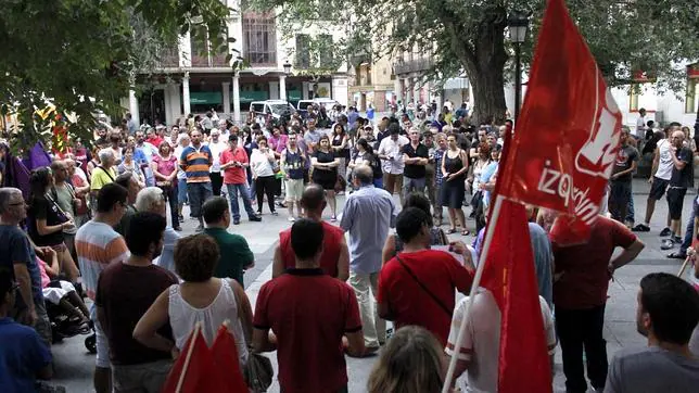 Manifestación contra los ataques neonazis, en la plaza de Zocodover
