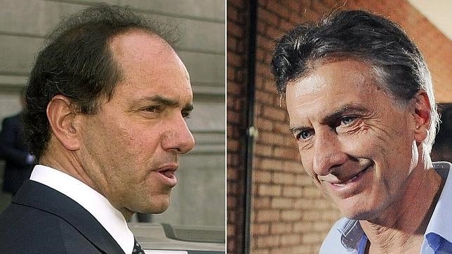 Daniel Scioli y Mauricio Macri, los dos posibles sucesores de Kirchner