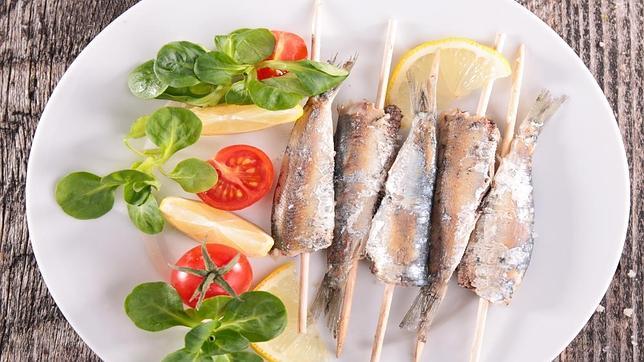 Menú saludable con sardinas a la parrilla