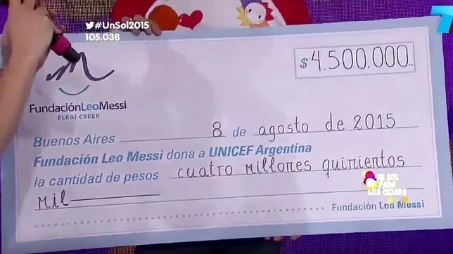 El gol más bonito de Messi: dona casi medio millón de euros a Unicef