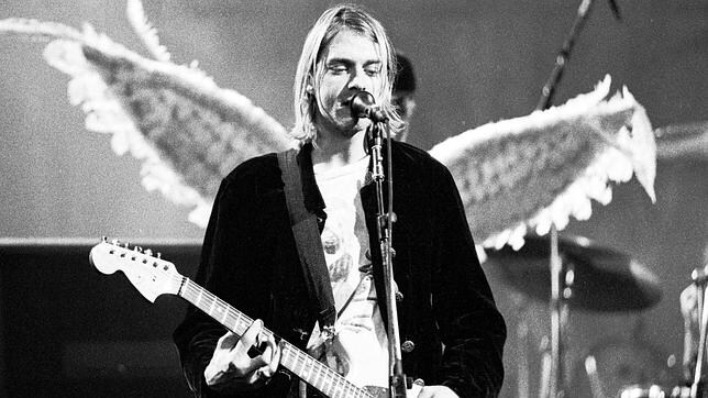 Cobain, durante un concierto de Nirvana