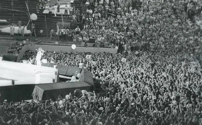 The Rolling Stones durante su actuación en Madrid