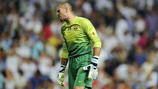Valdés se lamenta tras un gol recibido