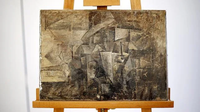 El cuadro de Picasso, durante el acto de entrega a Francia