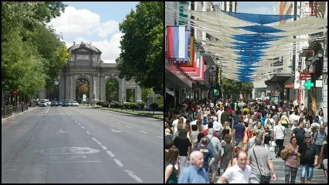 Madrid vacío y Madrid en ebullición durante las fiestas de La Paloma