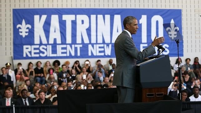 Obama subraya que el trabajo continúa diez años después del huracán Katrina