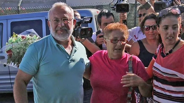 Josefa Martínez a su salida de la carcel de Tahíche tras su puesta en libertad