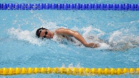 La nadadora española Melani Costa en los Mundiales de natación de Kazán