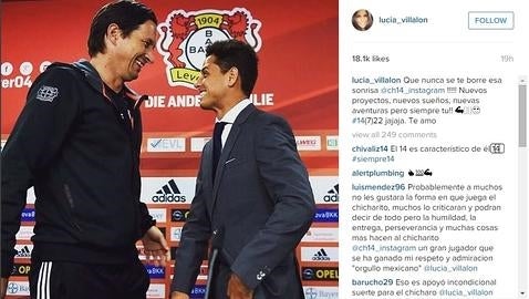 La fotografía de apoyo compartida por Villalón