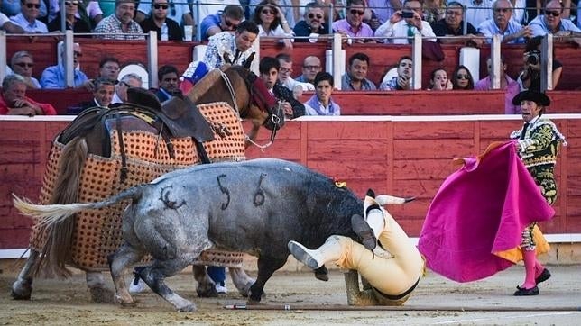 El picador Marcial Rodríguez sufre una fuerte cornada en Albacete