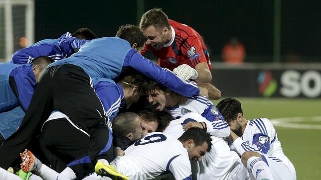 La loca celebración de San Marino después de marcar un gol muy especial