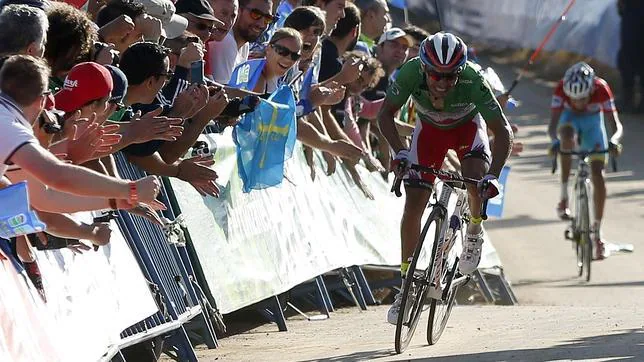 El ciclista español Joaquím «Purito» Rodriguez, a su llegada a la meta de la 16ª etapa de la Vuelta a España