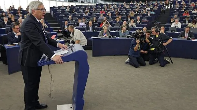 Jean Claude Juncker, ante el Parlamento Europeo este miércoles