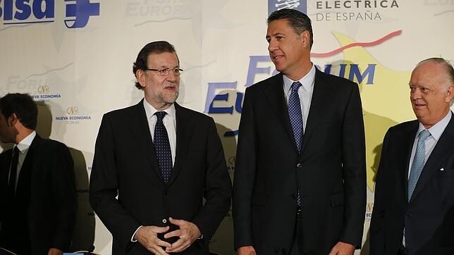 Rajoy y Albiol durante un desayuno este miércoles