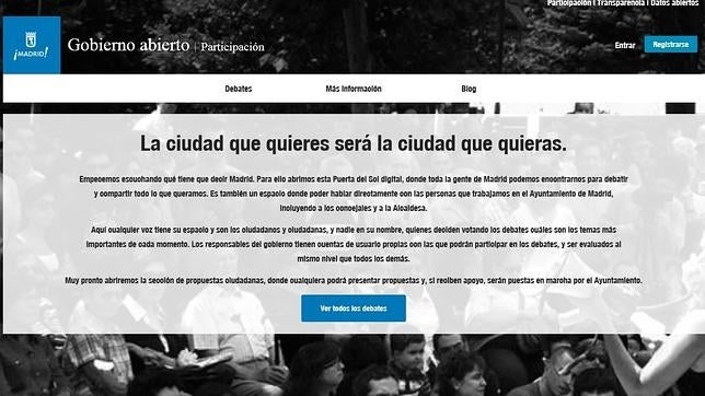 La nueva web del Ayuntamiento de Madrid: «Pida usted lo que quiera»