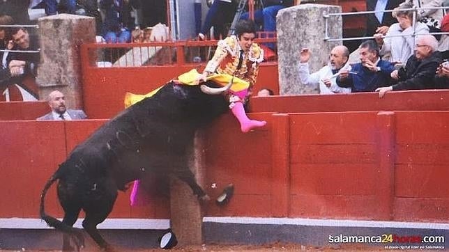 Terrible cornada a Perera en Salamanca