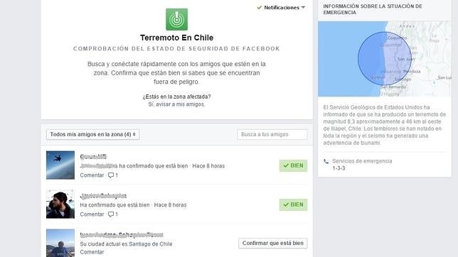 Facebook confirma que sus usuarios en Chile están a salvo después del terremoto