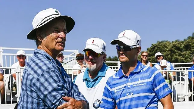Bill Murray durante el campeonato de golf BMW en Conway Farms Golf Club en Lake Forest, Illinois