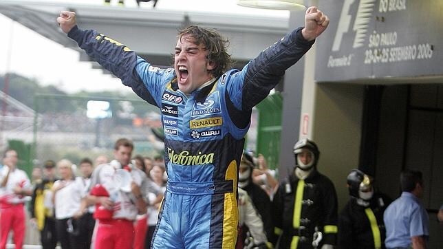 Fernando Alonso, en el GP de Brasil de 2005