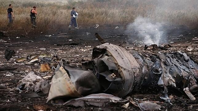 Restos del avión malasio derribado sobre Ucrania