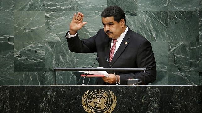 El presidente de Venezuela, Nicolás Maduro, durante su comparecencia en la Asamblea General de Naciones Unidas
