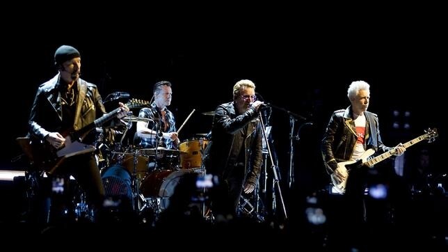 U2 al completo en el concierto en Amsterdam el pasado 8 de septiembre