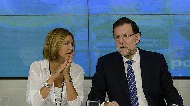 María Dolores de Cospedal junto a Mariano Rajoy durante el último Comité ejecutivo nacional del PP