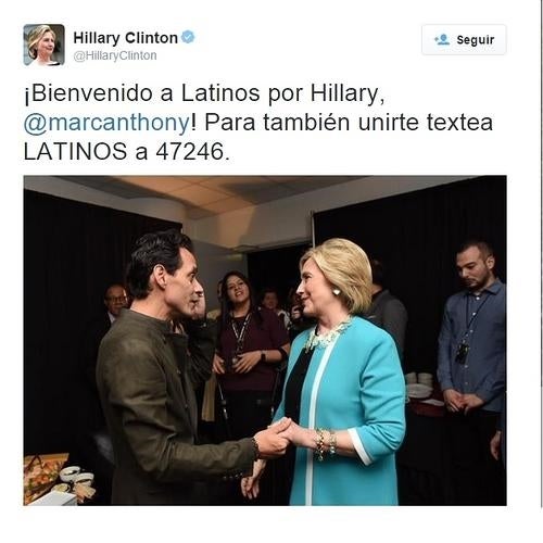 Twitter de Hillary Clinton