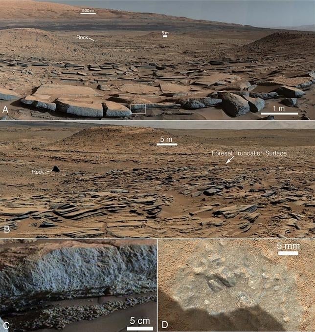 El «Curiosity» descubre antiguos deltas y lagos en Marte