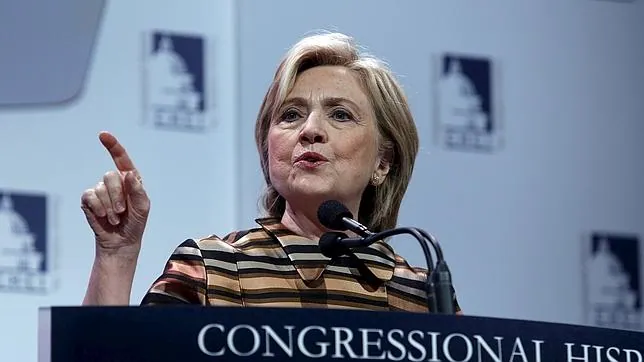Hillary Clinton durante su intervención en la gala