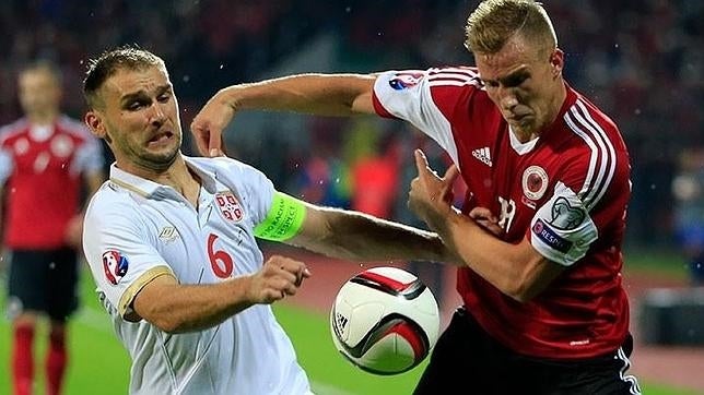 Ivanovic, en el partido ante la selección de Albania