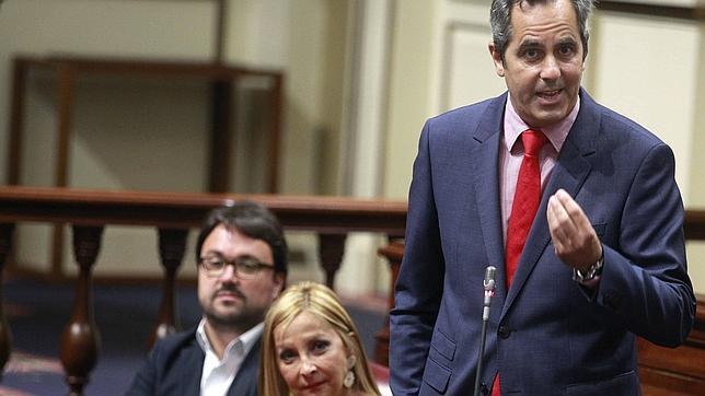 El diputado del Partido Popular Miguel Jorge Blanco, este miércoles en el Parlamento de Canarias