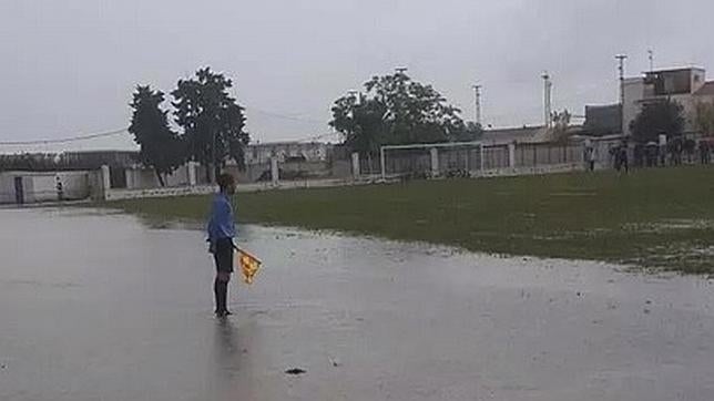 Valdelacalzada-Badajoz, fútbol sobre agua