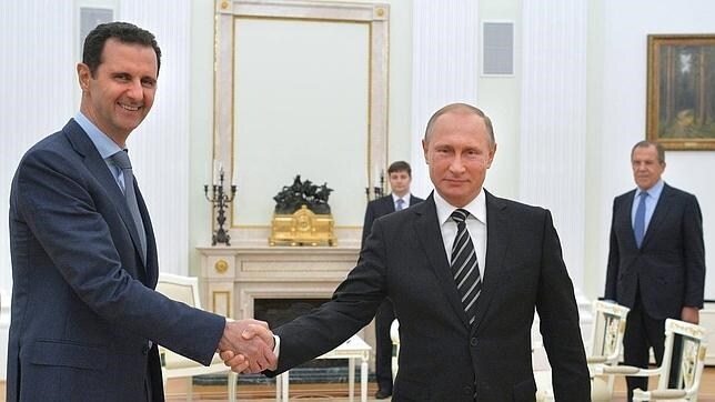 Al Assad y Putin durante su reunión en Moscú