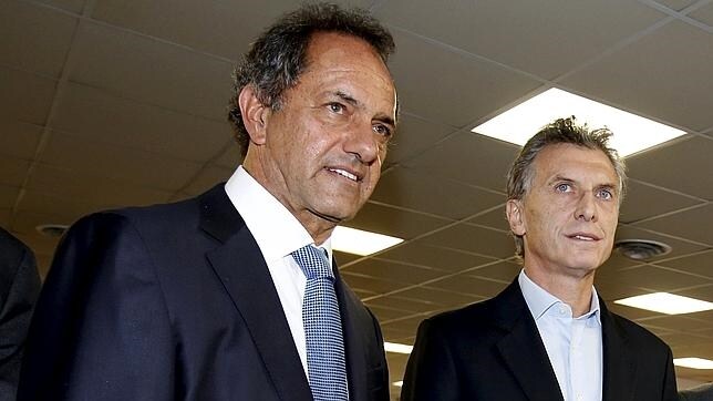 Daniel Scioli y Mauricio Macri, los dos principales candidatos a la presidencia argentina