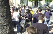 Los estudiantes de Bachillerato cortan el centro de Jerez en señal de protesta